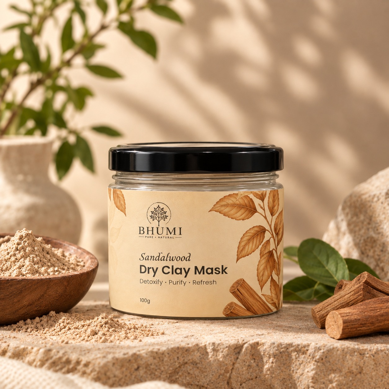 Sandalwood Dry Clay Mask
